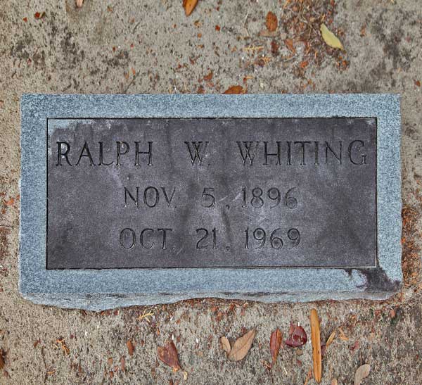 Ralph W. Whiting Gravestone Photo