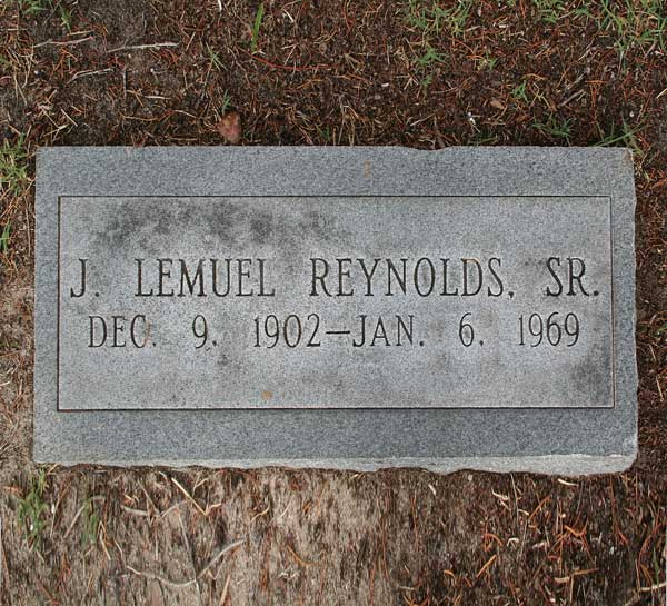 J. Lemuel Reynolds Gravestone Photo