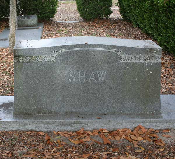  Shaw family Gravestone Photo