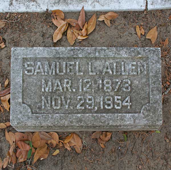Samuel L. Allen Gravestone Photo