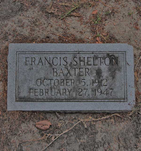 Francis Shelton Baxter Gravestone Photo