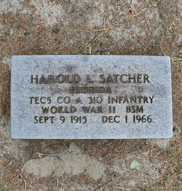 Harold L. Satcher Gravestone Photo