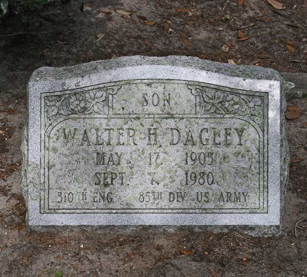 Walter H. Dagley Gravestone Photo