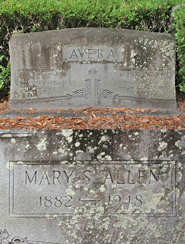 Mary S. Allen Avera Gravestone Photo