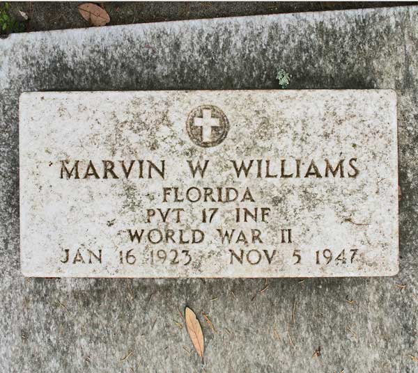Marvin W. Williams Gravestone Photo