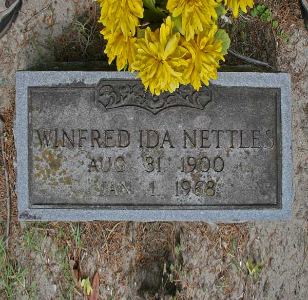 Winfred Ida Nettles Gravestone Photo
