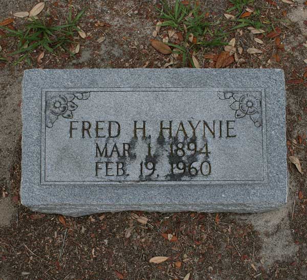 Fred H. Haynie Gravestone Photo