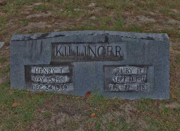 Henry T. & Ruby D. Killinger Gravestone Photo