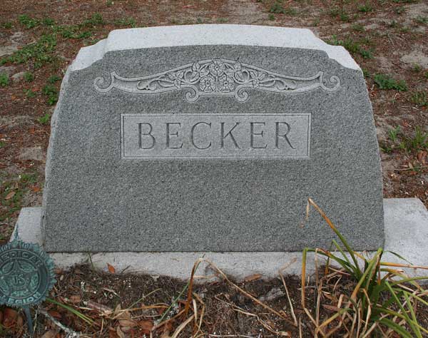  Becker family Gravestone Photo