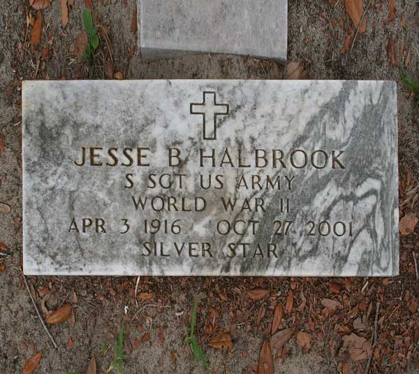 Jesse B. Halbrook Gravestone Photo