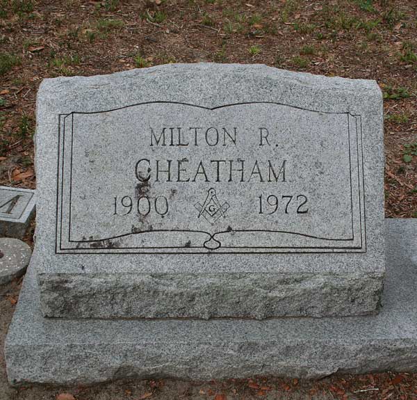 Milton R. Cheatham Gravestone Photo