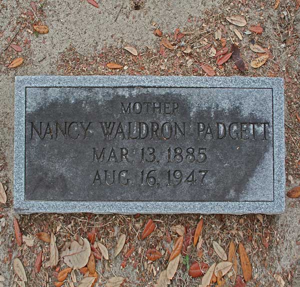 Nancy Waldron Padgett Gravestone Photo