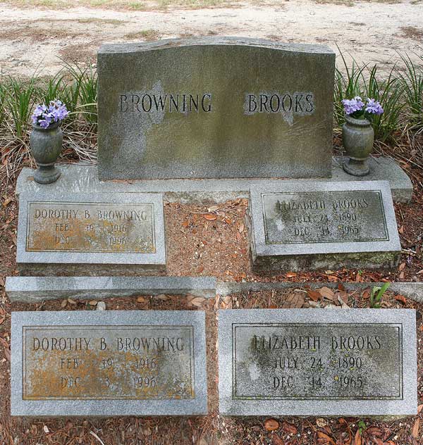 Elizabeth Brooks & Dorothy B. Browning Gravestone Photo