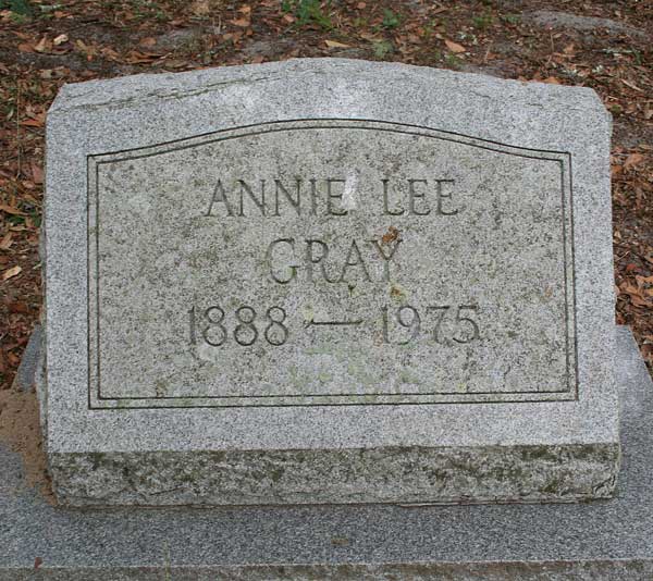 Annie Lee Gray Gravestone Photo