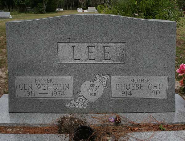 Gen. Wei-Chin & Phoebe Chu Lee Gravestone Photo