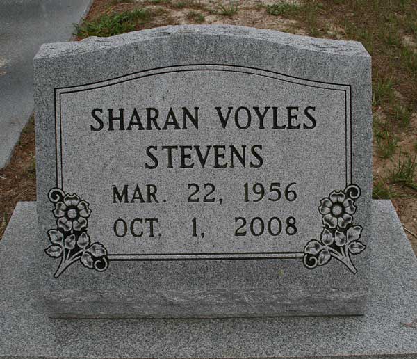 Sharan Voyles Stevens Gravestone Photo