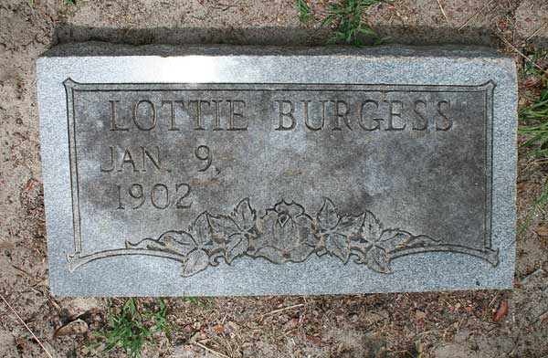 Lottie Burgess Gravestone Photo
