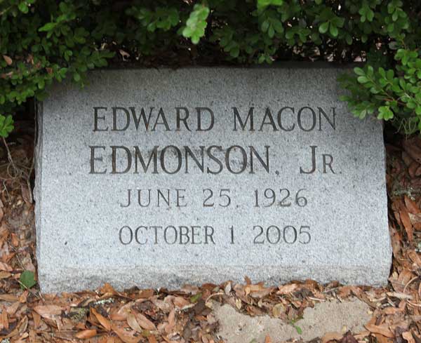 Edward Macon Edmonson Gravestone Photo