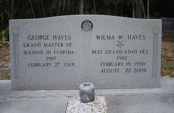 George & Wilma W. Hayes Gravestone Photo