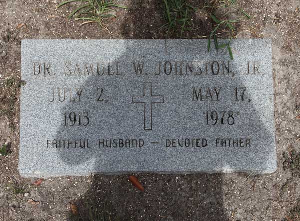 Dr. Samuel W. Johnston Gravestone Photo