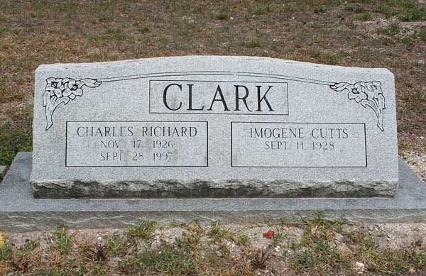 Charles Richard & Imogene Cutts Clark Gravestone Photo