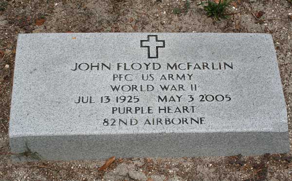 John Floyd McFarlin Gravestone Photo