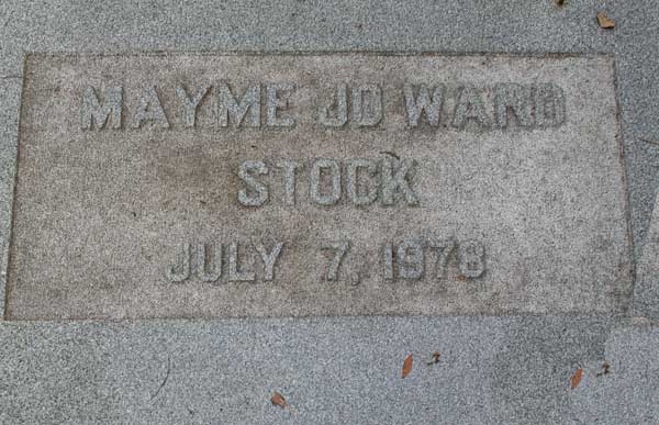 Mayme Jo Ward Stock Gravestone Photo