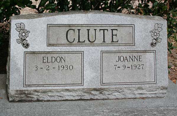 Eldon & Joanne Clute Gravestone Photo