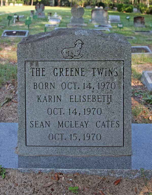 Karin Elisebeth & Sean Mcleay Cates Greene Gravestone Photo