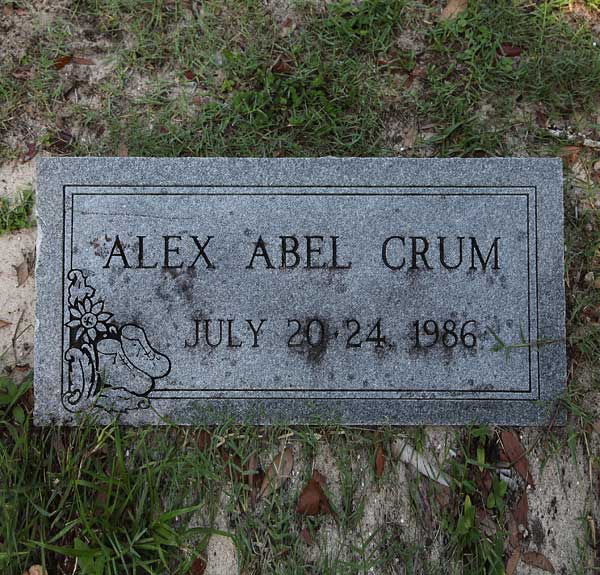 Alex Abel Crum Gravestone Photo