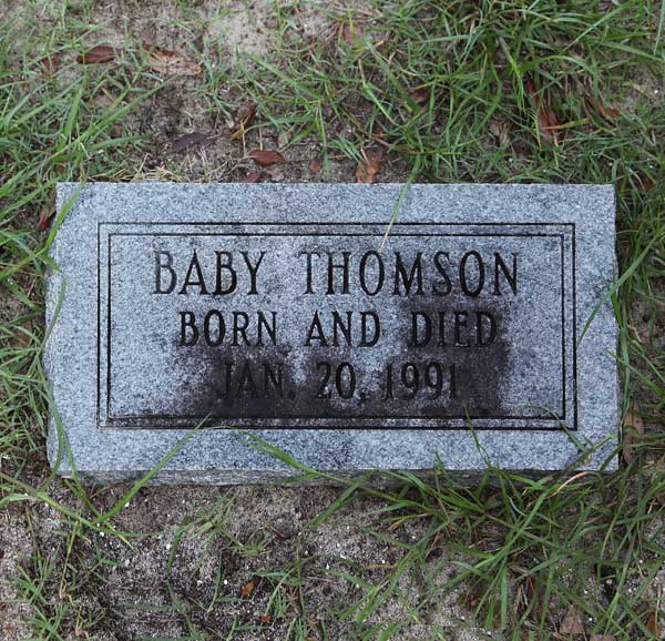 Baby Thomson Gravestone Photo
