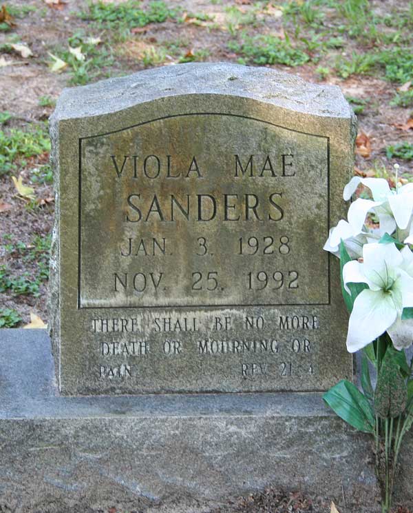 Viola Mae Sanders Gravestone Photo