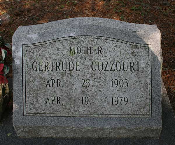 Gertrude Cuzzourt Gravestone Photo