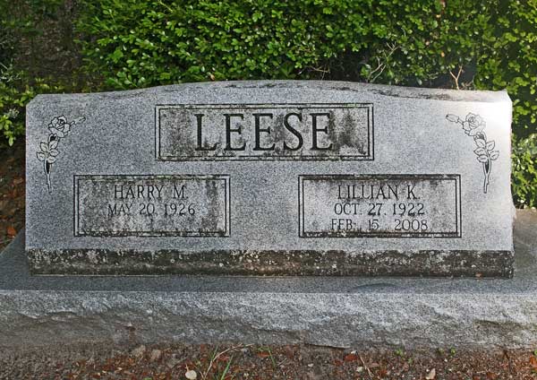 Harry M. & Lillian K. Leese Gravestone Photo
