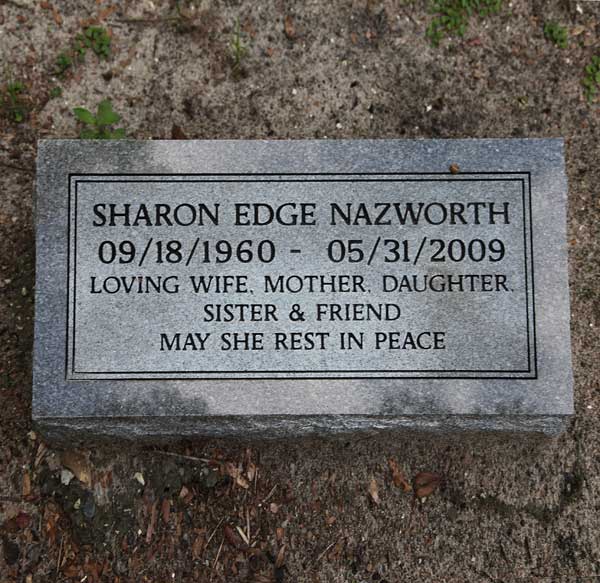 Sharon Edge Nazworth Gravestone Photo