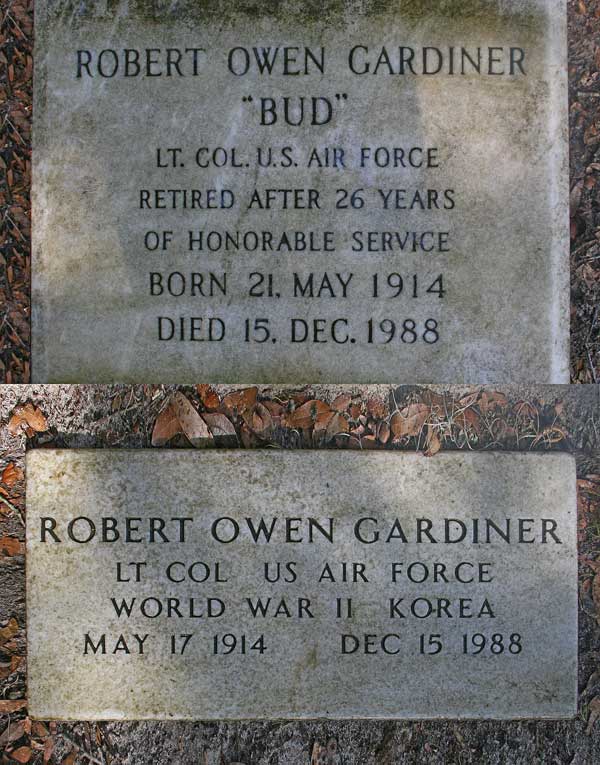 Robert Owen Gardiner Gravestone Photo