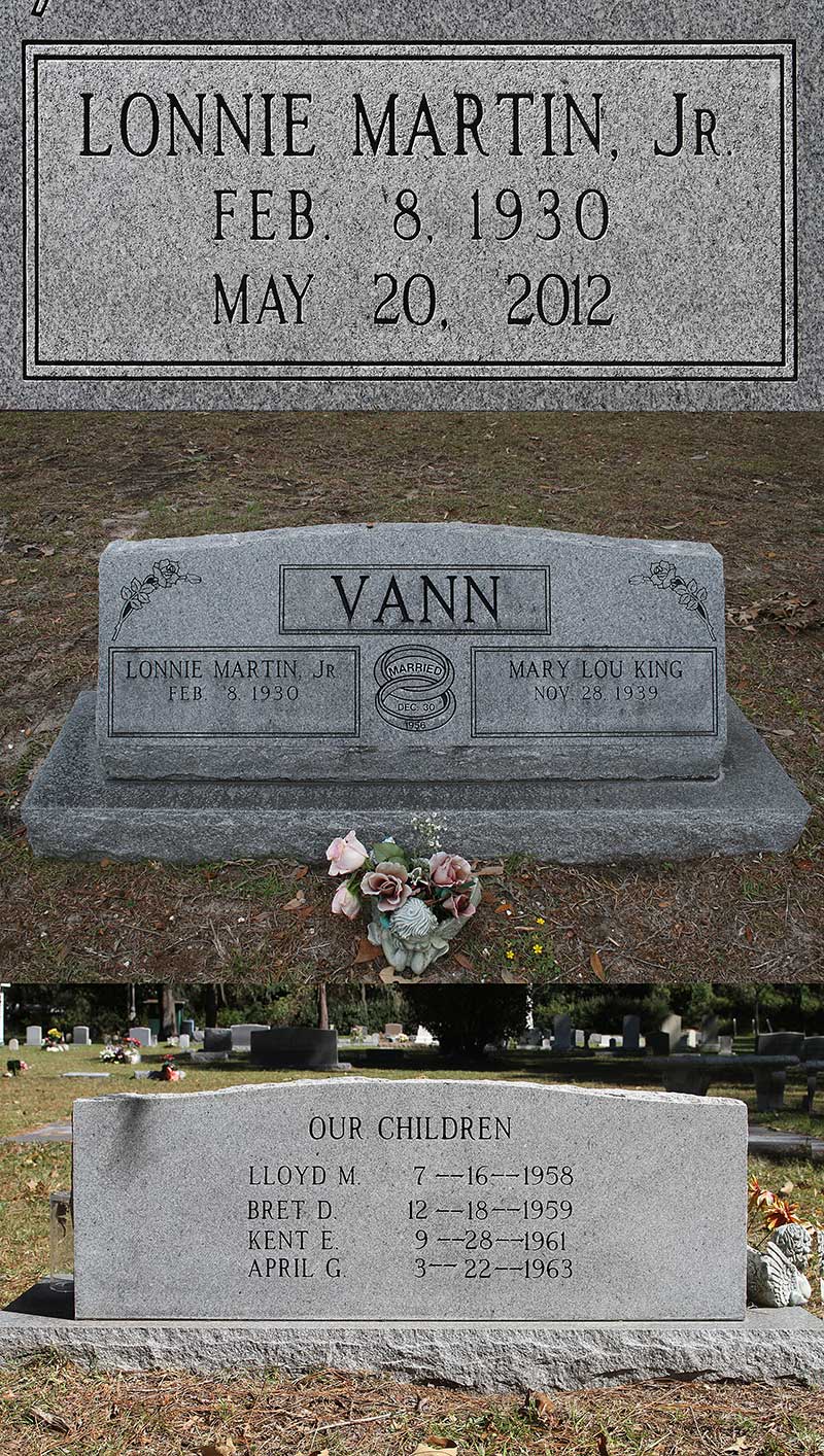 Lonnie Martin Vann Gravestone Photo