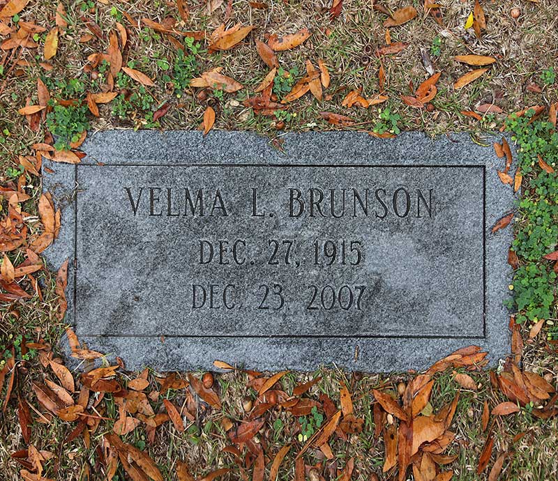 Velma L Brunson Gravestone Photo