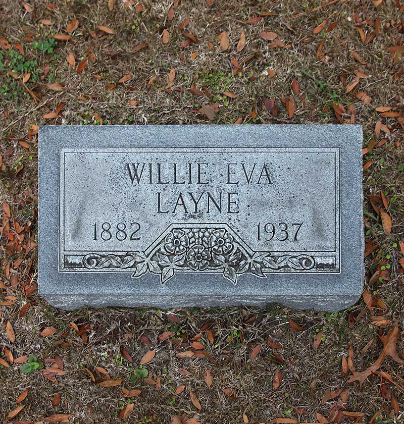 Willie Eva Layne Gravestone Photo