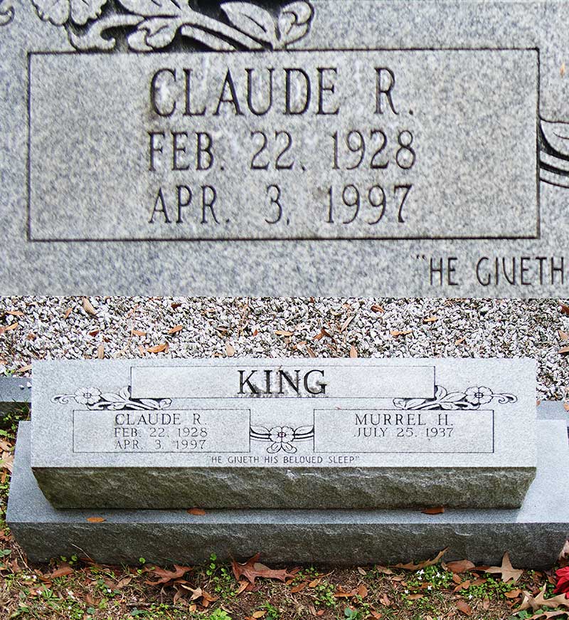 Claude R. King Gravestone Photo