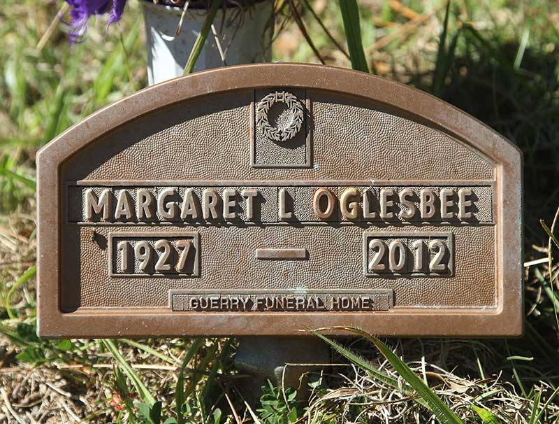 Margaret L. Oglesbee Gravestone Photo