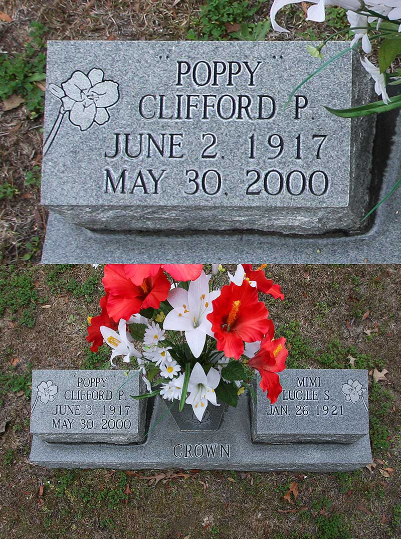 Clifford P  (Poppy) Crown Gravestone Photo