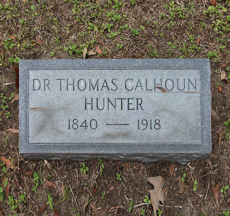 Thomas Calhoun Hunter Gravestone Photo