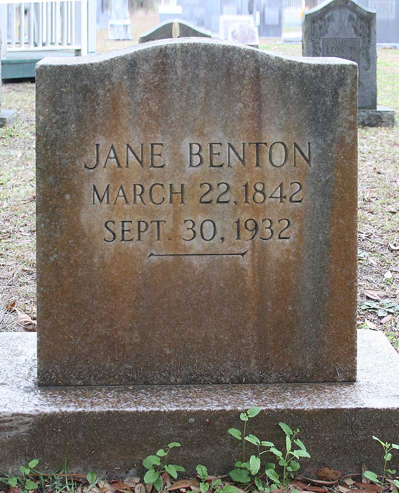 Jane Benton Gravestone Photo