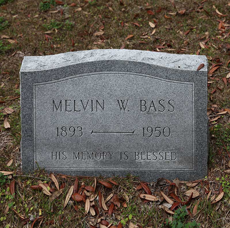 Melvin W. Bass Gravestone Photo