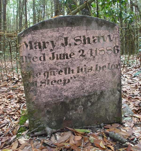 Mary J. Shaw Gravestone Photo