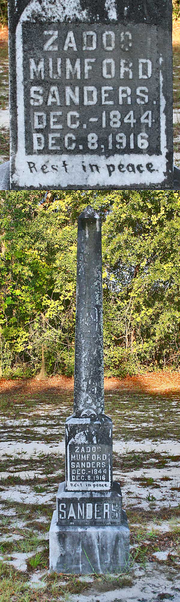 Zadoo Mumford Sanders Gravestone Photo