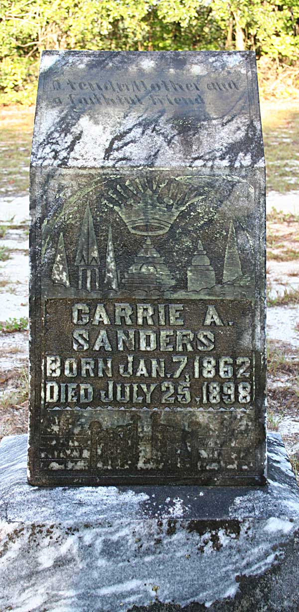 Carrie A. Sanders Gravestone Photo
