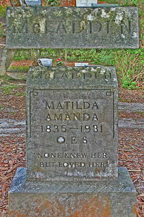 Matilda Amanda McFadden Gravestone Photo