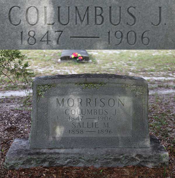 Columbus J. Morrison Gravestone Photo